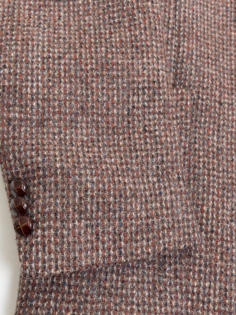 Vintage Harris Tweed Brown Wool Blazer Sport Coat 40R Handwoven Scotland 1970s - Picture 6 of 16